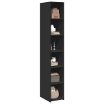 vidaXL Dulap înalt, negru, 30x41x185 cm, lemn prelucrat