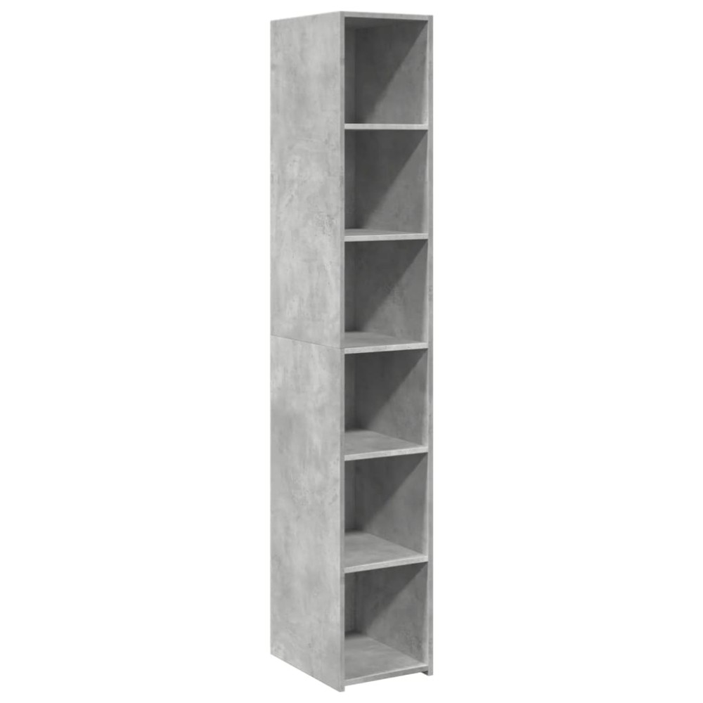 vidaXL Dulap înalt, gri beton, 30x41x185 cm, lemn prelucrat