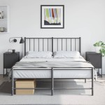 vidaXL Noptiere, 2 buc., negru, 36x39x60,5 cm, oțel vidaXL Noptiere, 2 buc., negru, 36x39x60,5 cm, oțel