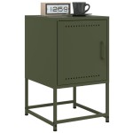 vidaXL Noptiere, 2 buc., verde olive, 36x39x60,5 cm, oțel vidaXL Noptiere, 2 buc., verde olive, 36x39x60,5 cm, oțel