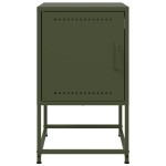 vidaXL Noptiere, 2 buc., verde olive, 36x39x60,5 cm, oțel vidaXL Noptiere, 2 buc., verde olive, 36x39x60,5 cm, oțel