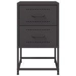 vidaXL Noptiere, 2 buc., negru, 36x39x60,5 cm, oțel vidaXL Noptiere, 2 buc., negru, 36x39x60,5 cm, oțel