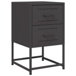 vidaXL Noptiere, 2 buc., negru, 36x39x60,5 cm, oțel vidaXL Noptiere, 2 buc., negru, 36x39x60,5 cm, oțel