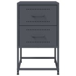 vidaXL Noptiere, 2 buc., antracit, 36x39x60,5 cm, oțel vidaXL Noptiere, 2 buc., antracit, 36x39x60,5 cm, oțel