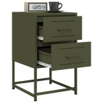 vidaXL Noptiere, 2 buc., verde olive, 36x39x60,5 cm, oțel vidaXL Noptiere, 2 buc., verde olive, 36x39x60,5 cm, oțel