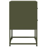 vidaXL Noptiere, 2 buc., verde olive, 36x39x60,5 cm, oțel vidaXL Noptiere, 2 buc., verde olive, 36x39x60,5 cm, oțel