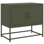 vidaXL Dulap TV, verde măsliniu, 68,5x39x60,5 cm, oțel vidaXL Dulap TV, verde măsliniu, 68,5x39x60,5 cm, oțel