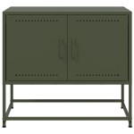 vidaXL Dulap TV, verde măsliniu, 68,5x39x60,5 cm, oțel vidaXL Dulap TV, verde măsliniu, 68,5x39x60,5 cm, oțel