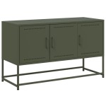 vidaXL Dulap TV, verde măsliniu, 100,5x39x60,5 cm, oțel vidaXL Dulap TV, verde măsliniu, 100,5x39x60,5 cm, oțel