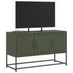 vidaXL Dulap TV, verde măsliniu, 100,5x39x60,5 cm, oțel vidaXL Dulap TV, verde măsliniu, 100,5x39x60,5 cm, oțel
