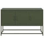 vidaXL Dulap TV, verde măsliniu, 100,5x39x60,5 cm, oțel vidaXL Dulap TV, verde măsliniu, 100,5x39x60,5 cm, oțel