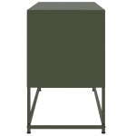 vidaXL Dulap TV, verde măsliniu, 100,5x39x60,5 cm, oțel vidaXL Dulap TV, verde măsliniu, 100,5x39x60,5 cm, oțel