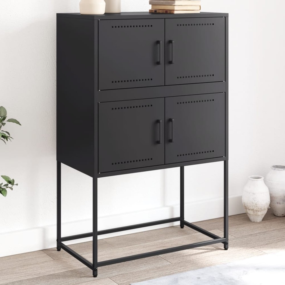 vidaXL Dulap, negru, 68,5x38,5x107 cm, oțel