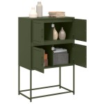 vidaXL Dulap, verde măslină, 68,5x38,5x107 cm, oțel
