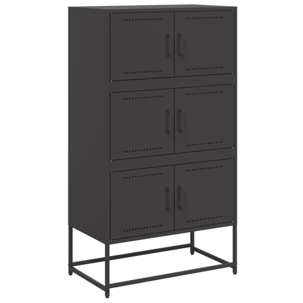 vidaXL Dulap, negru, 68,5x38,5x123,5 cm, oțel