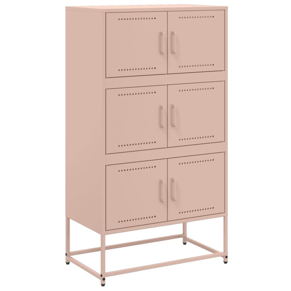 vidaXL Dulap, roz, 68,5x38,5x123,5 cm, oțel