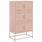 vidaXL Dulap, roz, 68,5x38,5x123,5 cm, oțel