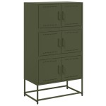 vidaXL Dulap, verde măslină, 68,5x38,5x123,5 cm, oțel