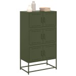 vidaXL Dulap, verde măslină, 68,5x38,5x123,5 cm, oțel