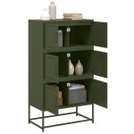 vidaXL Dulap, verde măslină, 68,5x38,5x123,5 cm, oțel