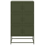 vidaXL Dulap, verde măslină, 68,5x38,5x123,5 cm, oțel
