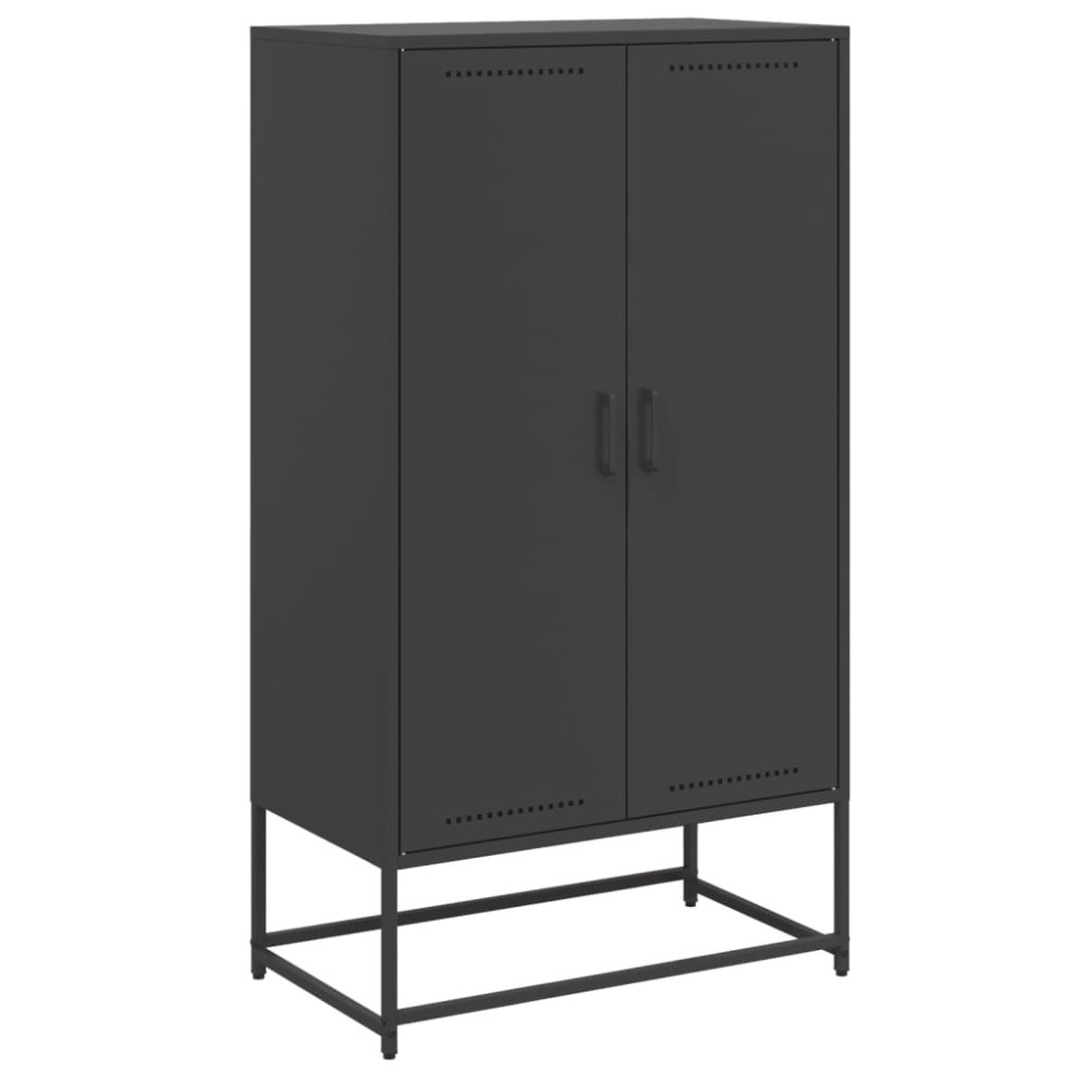 vidaXL Dulap înalt, negru, 68,5x38,5x123,5 cm, oțel
