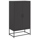 vidaXL Dulap înalt, negru, 68,5x38,5x123,5 cm, oțel