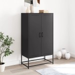 vidaXL Dulap înalt, negru, 68,5x38,5x123,5 cm, oțel