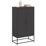vidaXL Dulap înalt, negru, 68,5x38,5x123,5 cm, oțel