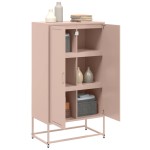 vidaXL Dulap înalt, roz, 68,5x38,5x123,5 cm, oțel