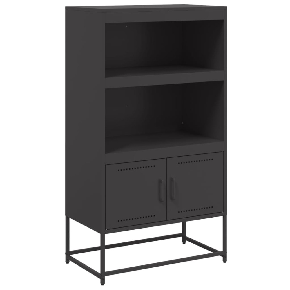 vidaXL Dulap înalt, negru, 68,5x38,5x123,5 cm, oțel