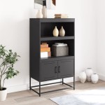 vidaXL Dulap înalt, negru, 68,5x38,5x123,5 cm, oțel