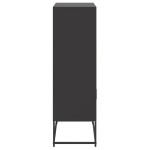 vidaXL Dulap înalt, negru, 68,5x38,5x123,5 cm, oțel