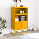 vidaXL Dulap înalt, galben muștar, 68,5x38,5x123,5 cm, oțel vidaXL Dulap înalt, galben muștar, 68,5x38,5x123,5 cm, oțel