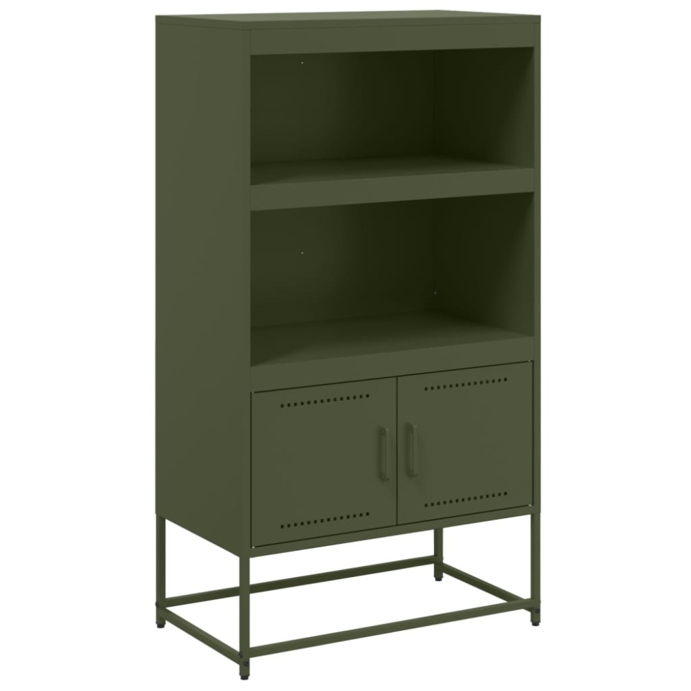 vidaXL Dulap înalt, verde măsliniu, 68,5x38,5x123,5 cm, oțel