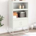 vidaXL Dulap înalt, alb, 68,5x38,5x123,5 cm, oțel