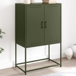 vidaXL Dulap înalt, verde măsliniu, 68,5x38,5x107 cm, oțel vidaXL Dulap înalt, verde măsliniu, 68,5x38,5x107 cm, oțel