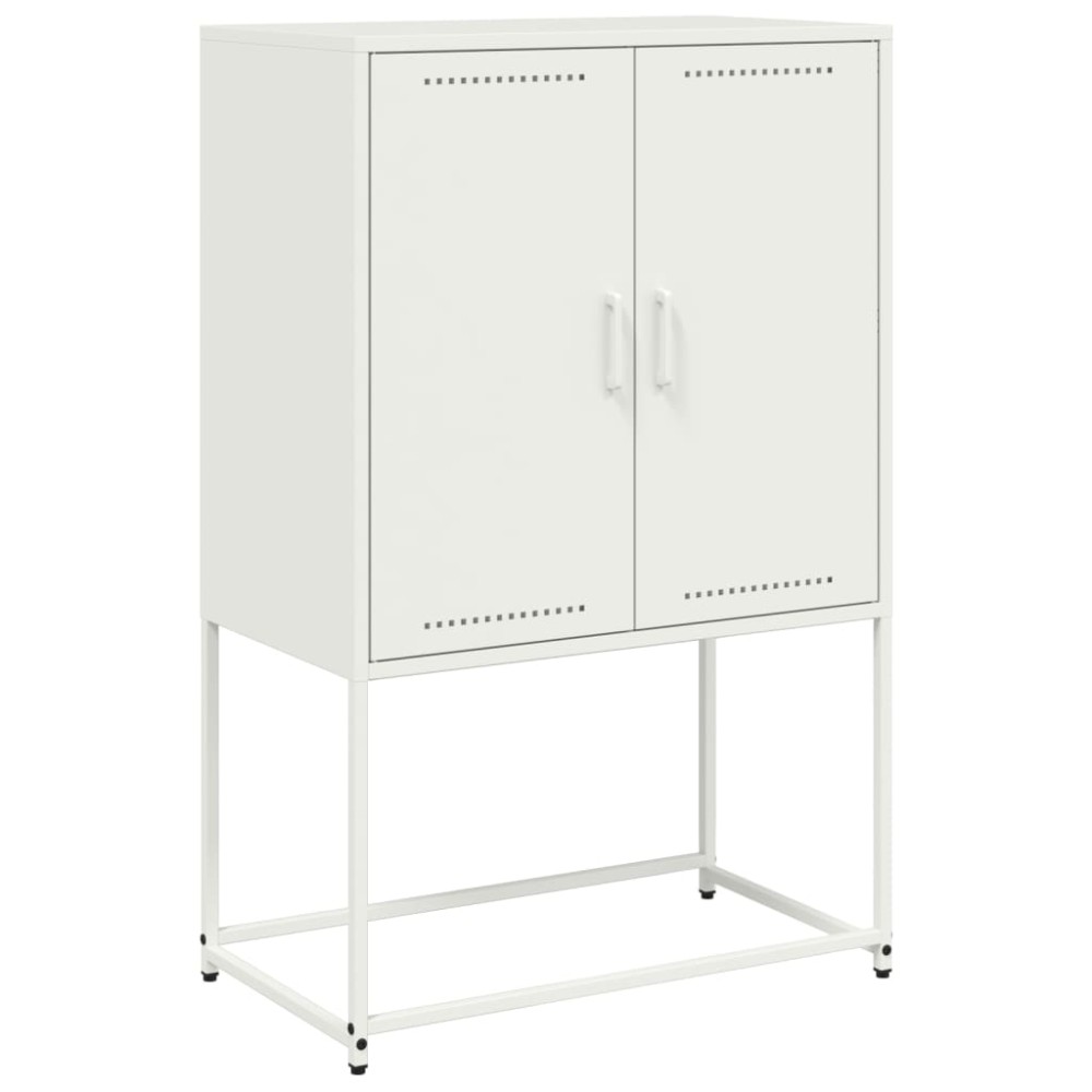 vidaXL Dulap înalt, alb, 68,5x38,5x107 cm, oțel