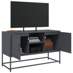 vidaXL Dulap TV, antracit, 100,5x39x60,5 cm, oțel