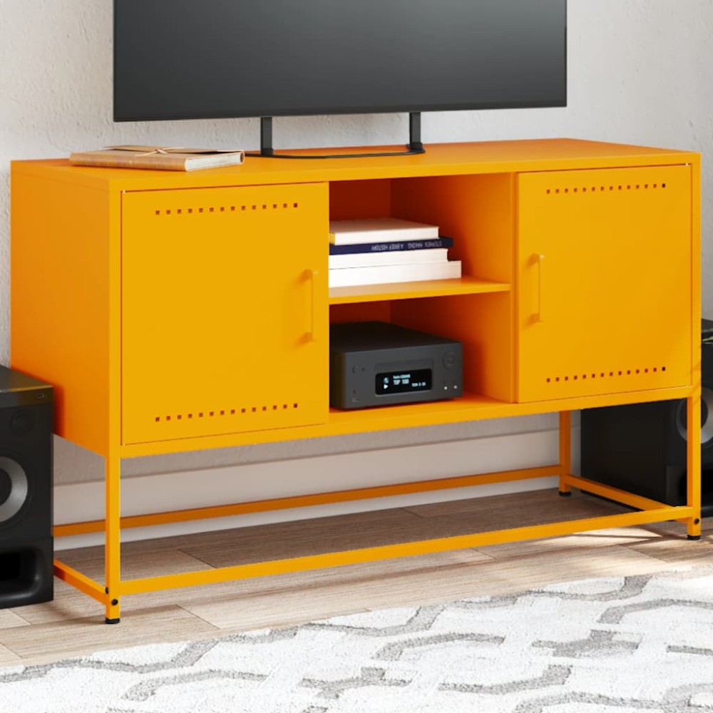 vidaXL Dulap TV, galben muștar, 100,5x39x60,5 cm, oțel