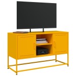 vidaXL Dulap TV, galben muștar, 100,5x39x60,5 cm, oțel