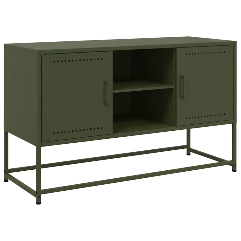 vidaXL Dulap TV, verde măsliniu, 100,5x39x60,5 cm, oțel