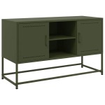 vidaXL Dulap TV, verde măsliniu, 100,5x39x60,5 cm, oțel