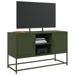 vidaXL Dulap TV, verde măsliniu, 100,5x39x60,5 cm, oțel