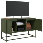 vidaXL Dulap TV, verde măsliniu, 100,5x39x60,5 cm, oțel