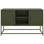 vidaXL Dulap TV, verde măsliniu, 100,5x39x60,5 cm, oțel