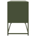 vidaXL Dulap TV, verde măsliniu, 100,5x39x60,5 cm, oțel