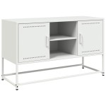 vidaXL Dulap TV, alb, 100,5x39x60,5 cm, oțel vidaXL Dulap TV, alb, 100,5x39x60,5 cm, oțel