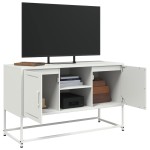 vidaXL Dulap TV, alb, 100,5x39x60,5 cm, oțel vidaXL Dulap TV, alb, 100,5x39x60,5 cm, oțel