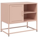 vidaXL Dulap TV, roz, 68x39x60,5 cm, oțel vidaXL Dulap TV, roz, 68x39x60,5 cm, oțel
